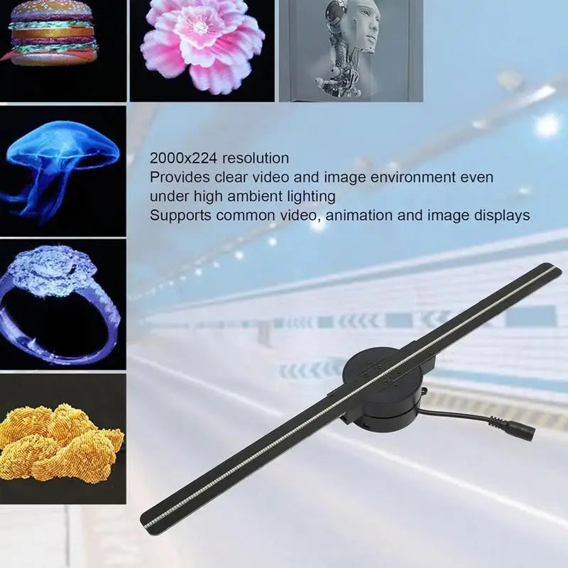 3D Holographic LED Projector Fan