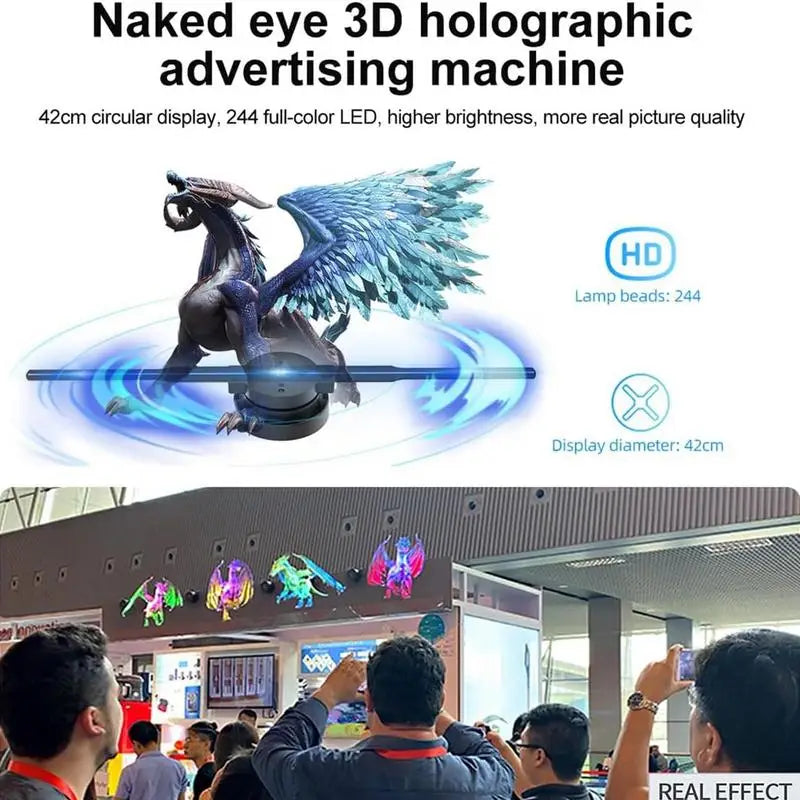 3D Holographic LED Projector Fan