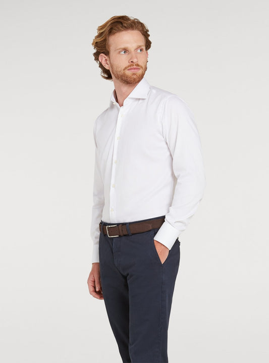 Camicia Oxford collo francese in cotone. - Vero