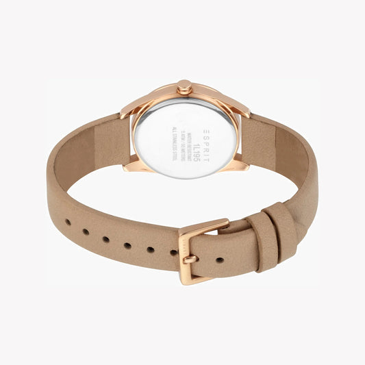 Esprit Women's Beige Leather Watch| ES106491001 - Vero