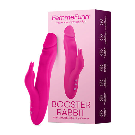 Silicone Dual Stimulation Rotating Vibrator Pink - Vero