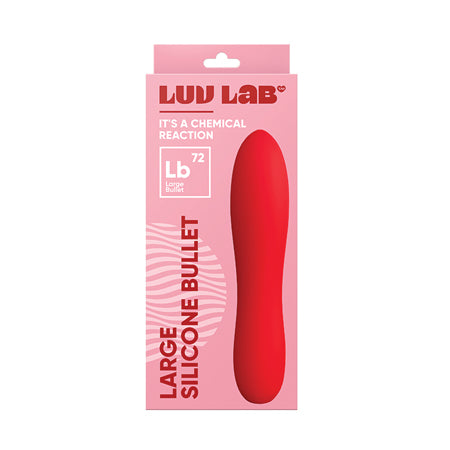 Luv Inc Lb72 Large Silicone Bullet Rechargeable Vibrator Red - Vero