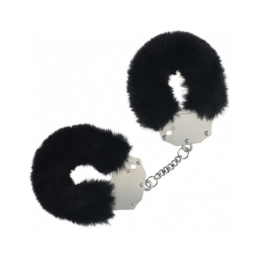 Ouch! Heavy-Duty Fluffy Handcuffs Black-0