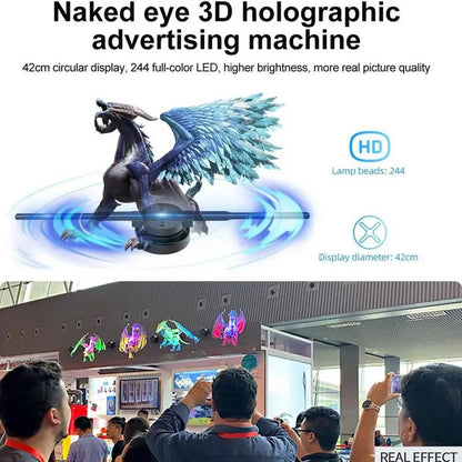 3D Holographic LED Projector Fan