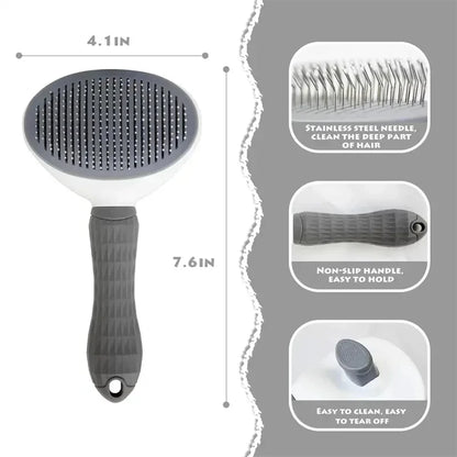 Self-Cleaning Pet Brush for Dogs & Cats