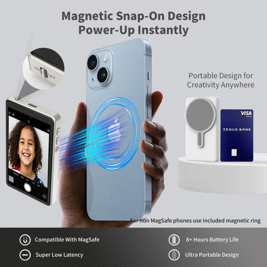 Magnetic Selfie Monitor for Phones