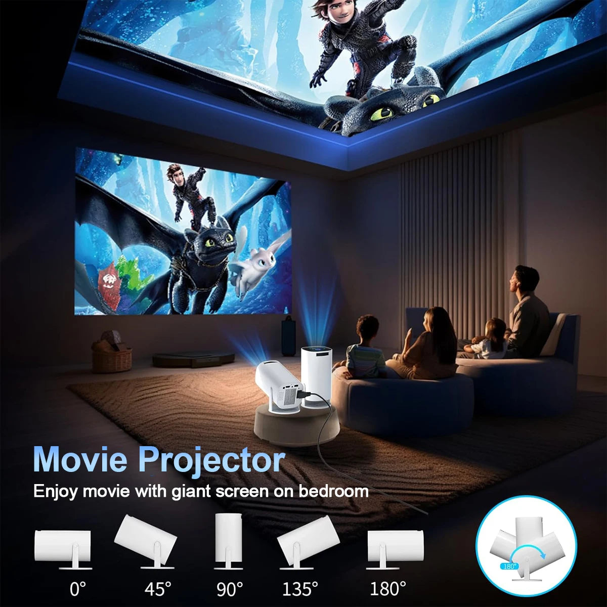 Mini 4K WiFi & Bluetooth Projector