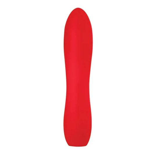 Luv Inc Lb72 Large Silicone Bullet Rechargeable Vibrator Red - Vero
